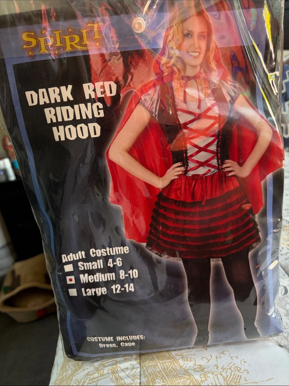 Spirit Dark Red and Black Hooded Riding Costume